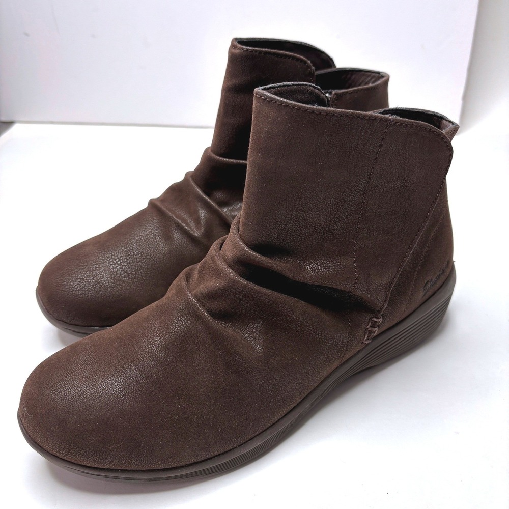 Skechers Arya Fresher Trick Chocolate Ankle Boots 167809 Womens‎ 9.5